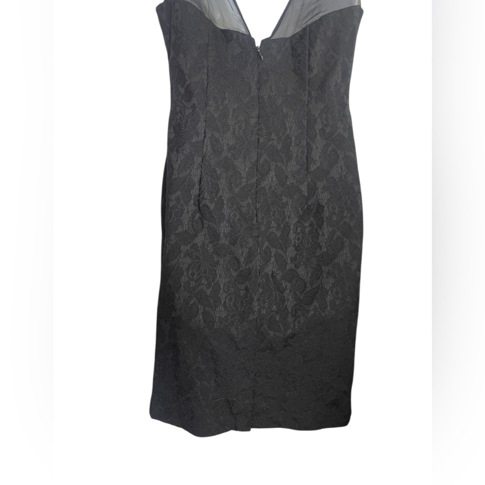 NWT Suzi Chin Dress size 6 Elegant Black‎ Lace Dress 🖤🖤 - Picture 6 of 8